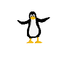 Animated Tux which is doing pirouettes